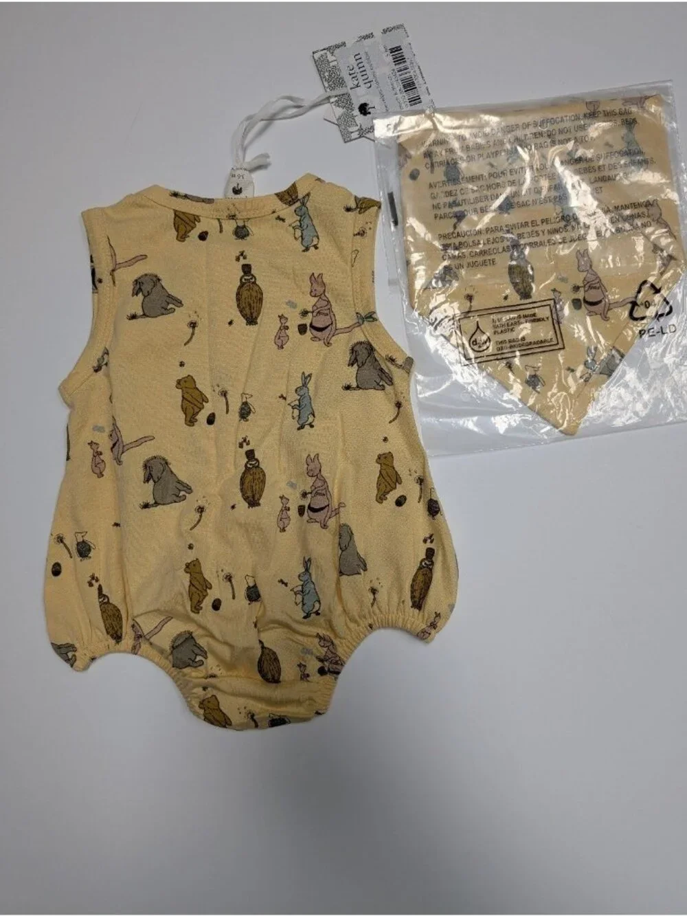 Kate Quinn Organic Cotton Pooh & Friends Winnie the Pooh Bubble Bib Bundle 3-6